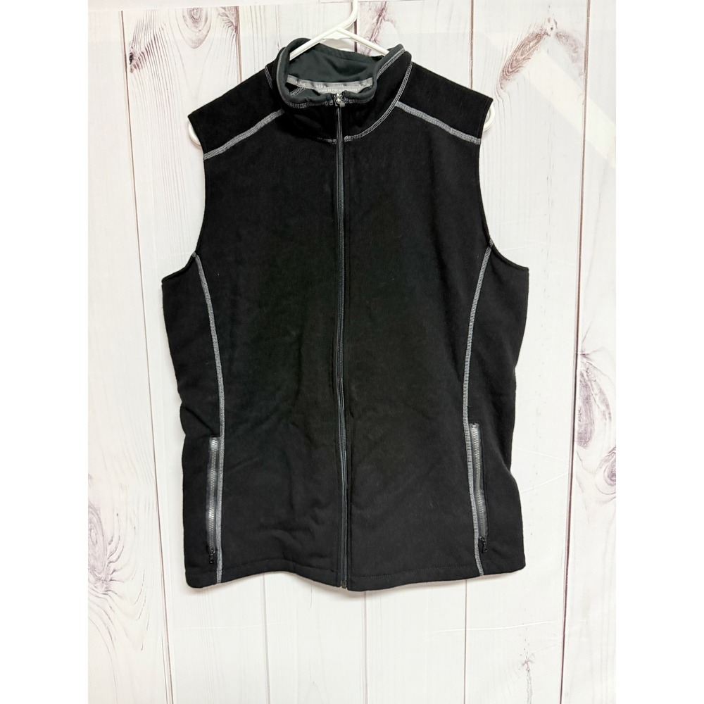 KÜHL Men's Kashmira Fleece Vest Large Black Full Zip Soft Outdoor